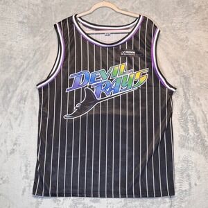 Tampa Bay Devil Rays Brett Phillips 35 Jersey Tank Mens XL Black Pinstripe Promo